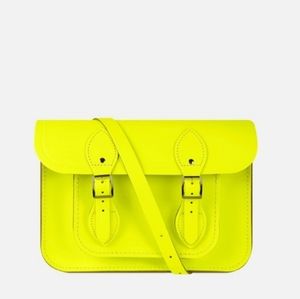 The Cambridge Satchel Co neon yellow crossbody bag